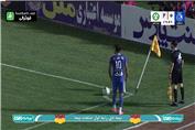 گل اول استقلال به ذوب آهن (سوپرگل علیرضا کوشکی)
