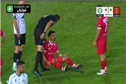 امید عالیشاه بعد از زدن این ضربه ایستگاهی مصدوم شد و از بازی بیرون رفت