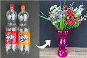 بازسازی وسایل فرسوده :: ساخت گلدان با بطری پلاستیکی دور ریختنی