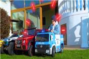 فیلم ماشین اسباب بازی بزرگ پسرانه - ماشین سواری کودکانه پلیس تراکتور موتور