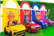 برنامه کودک ولاد و نیکی :: پارکینگ ماشین اسباب بازی و یادگیری رنگ ها به انگلیسی