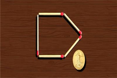 تست هوش جالب : با سه حرکت سکه را داخل چوب کبریت ها قرار دهید