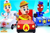 فیلم خمیر بازی السا و لوکا : ماشین بازی کودکانه ماشین پلیس آتش نشانی آمبولانس