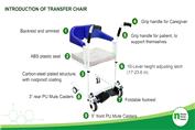 صندلی انتقال بیمار چند منظوره نئو.  ابزاری ایده آل برای بیمارانی که مشکلات حرکتی دارند.